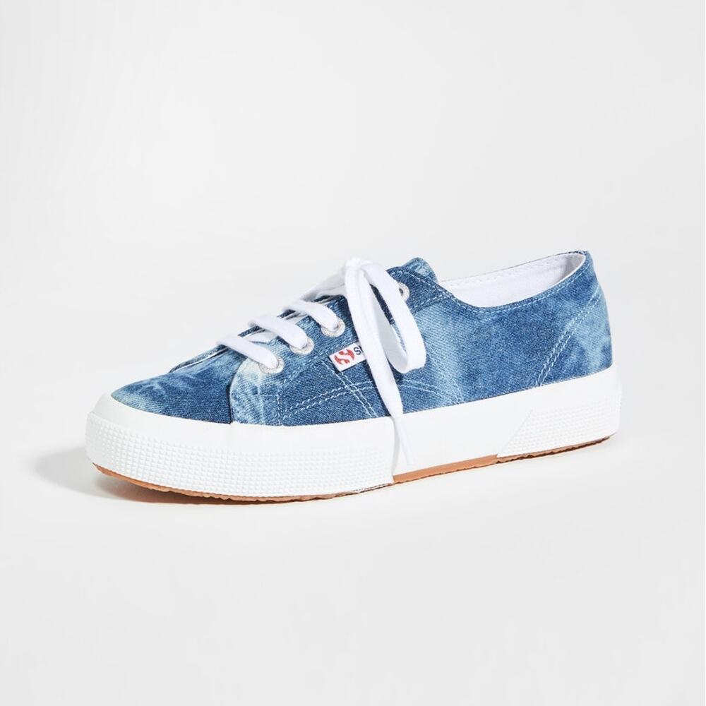 New Superga 2750 Tie Dye Denim Sneakers Denim Multi Women's EU 37